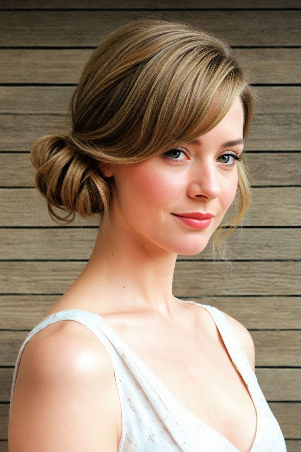 classic and graceful low side sweep bun hairstyle
