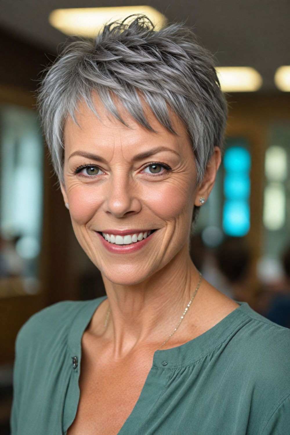 classic asymmetrical wispy pixie haircut