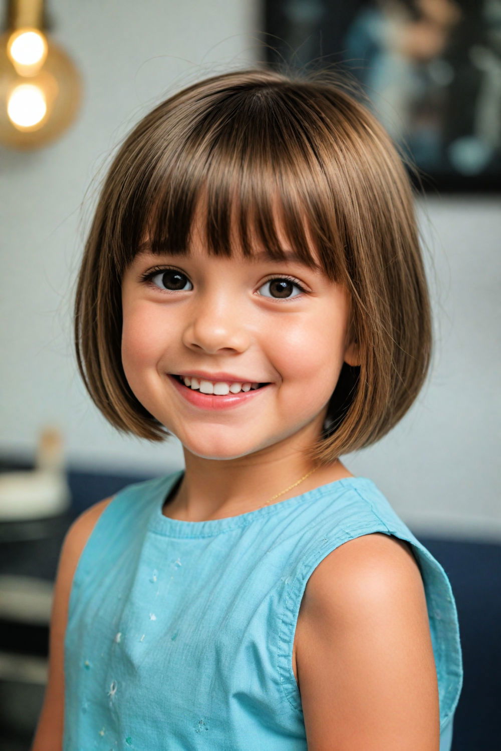 classic bob hairstyle for toddler girl