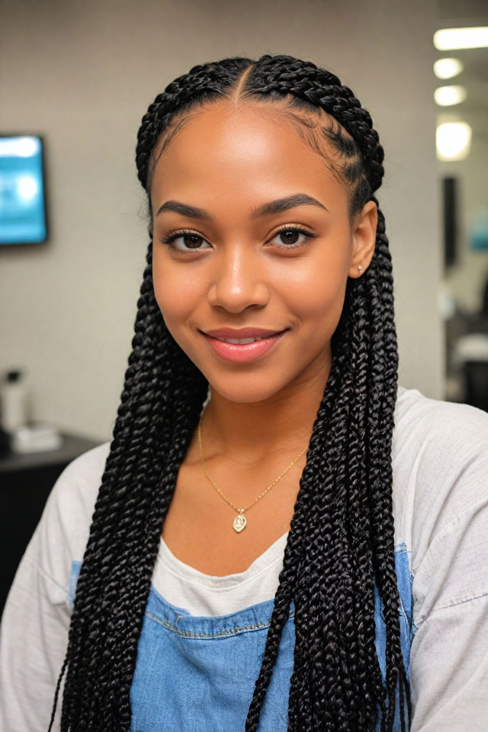 classic box knotless braids style