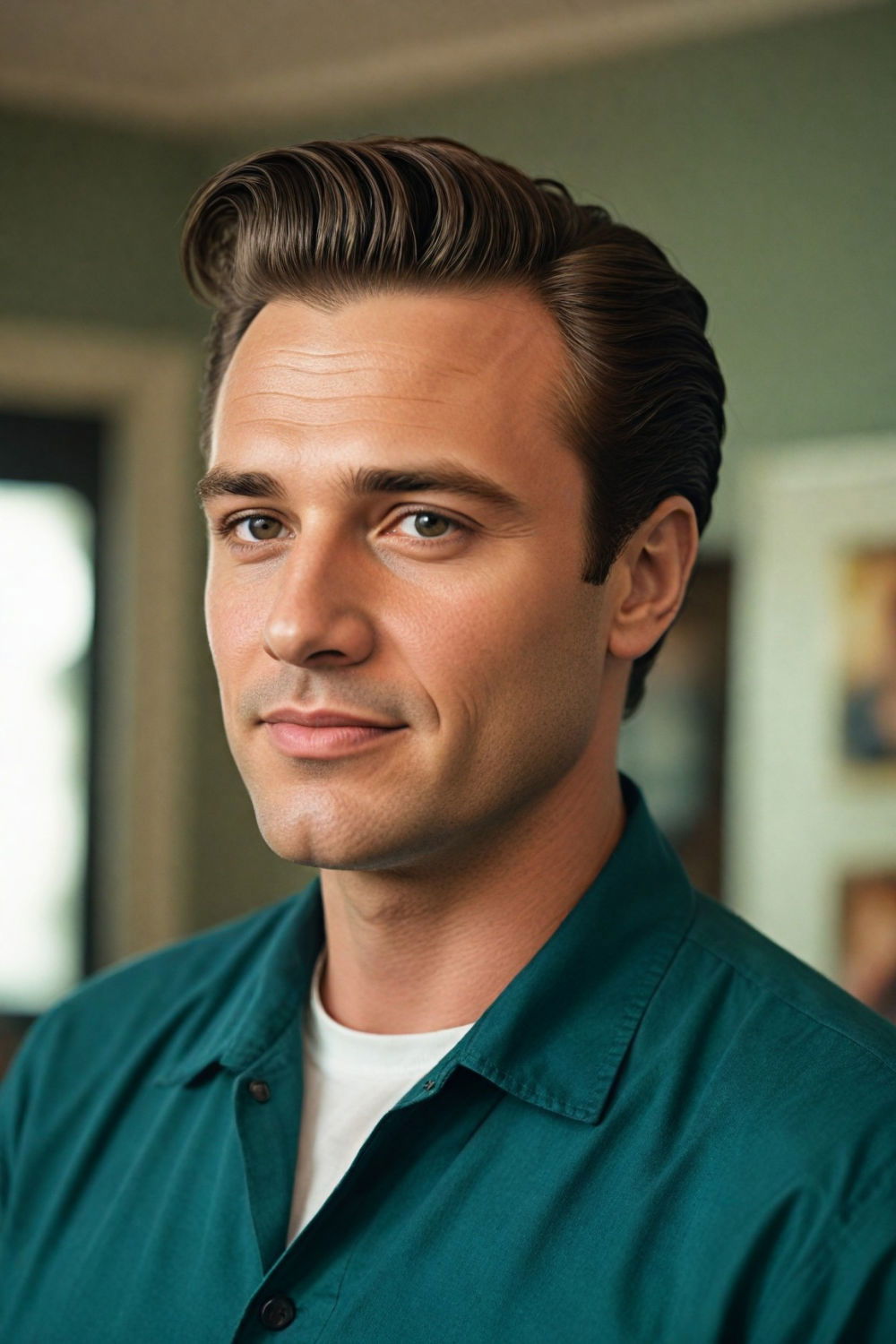 classic pompadour hairstyle for modern look