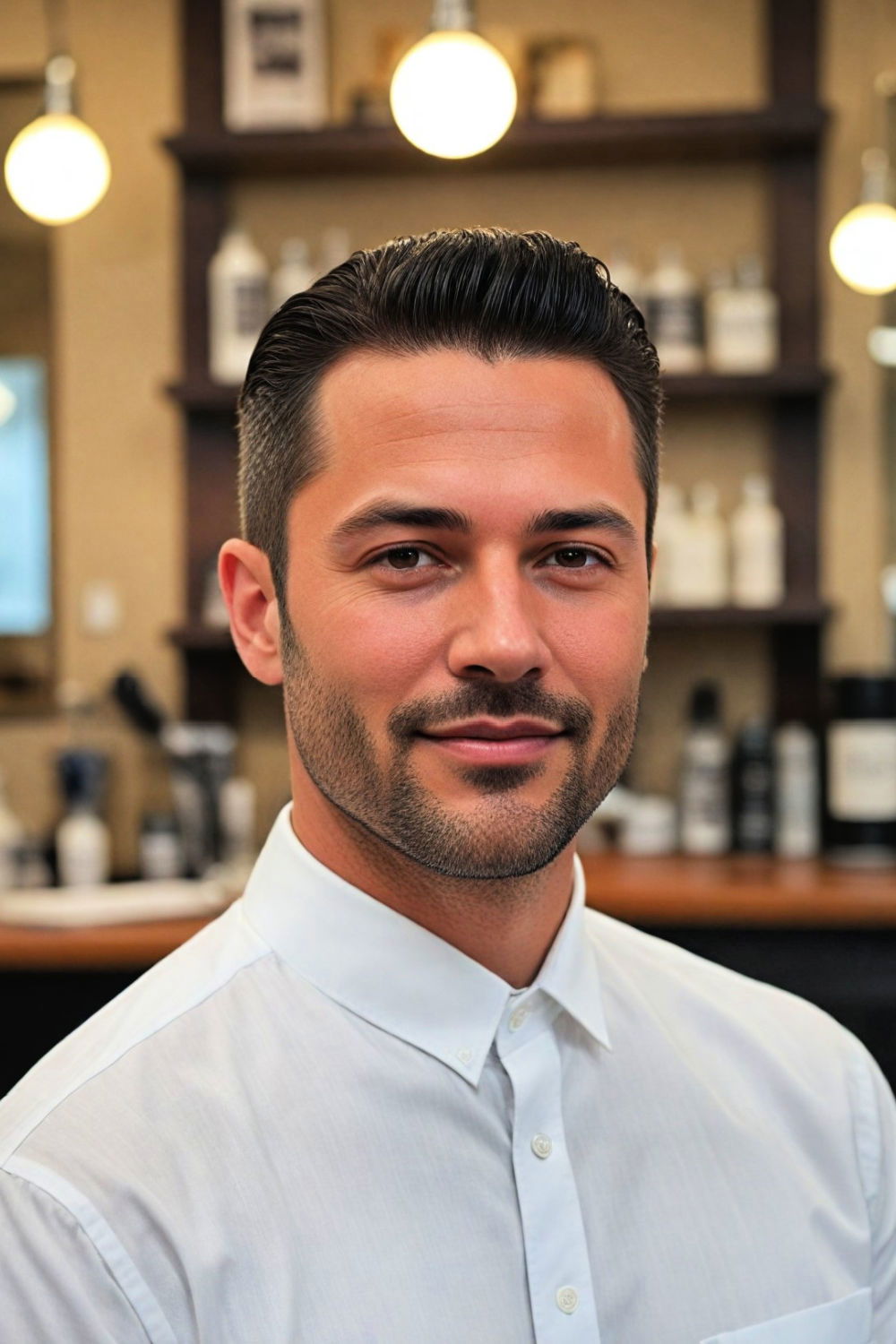 classic slicked back hairstyle for men