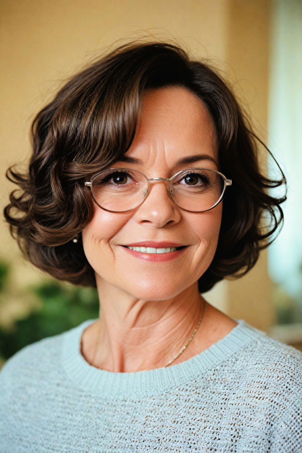 classic soft curled bob for women over 70