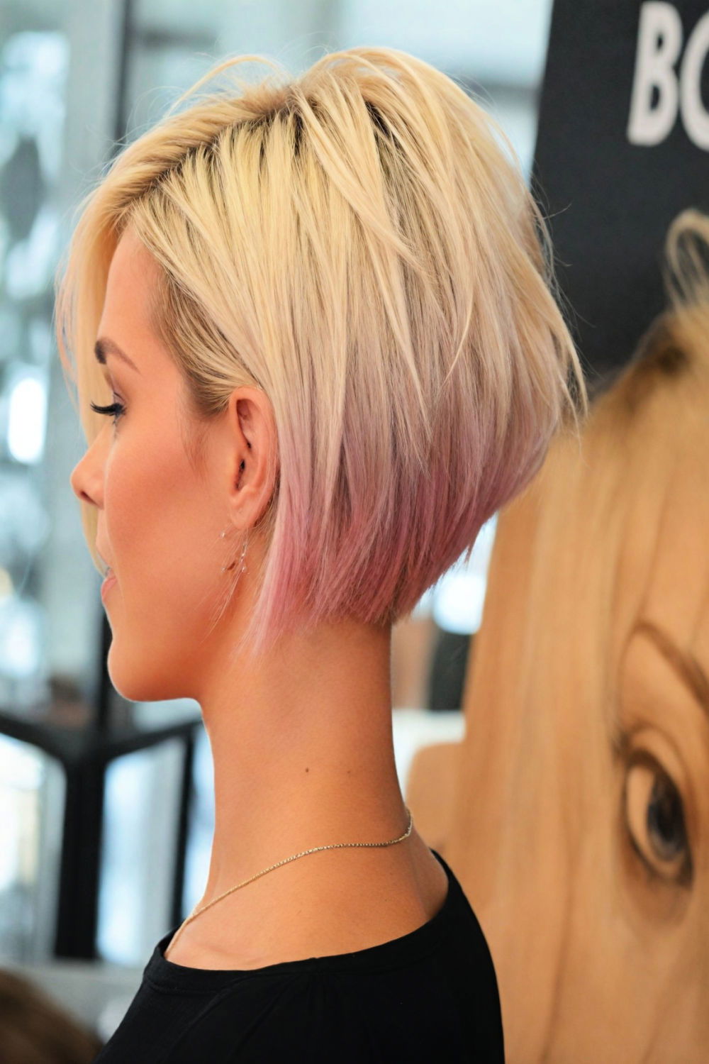 classic undercut bob for fine hair