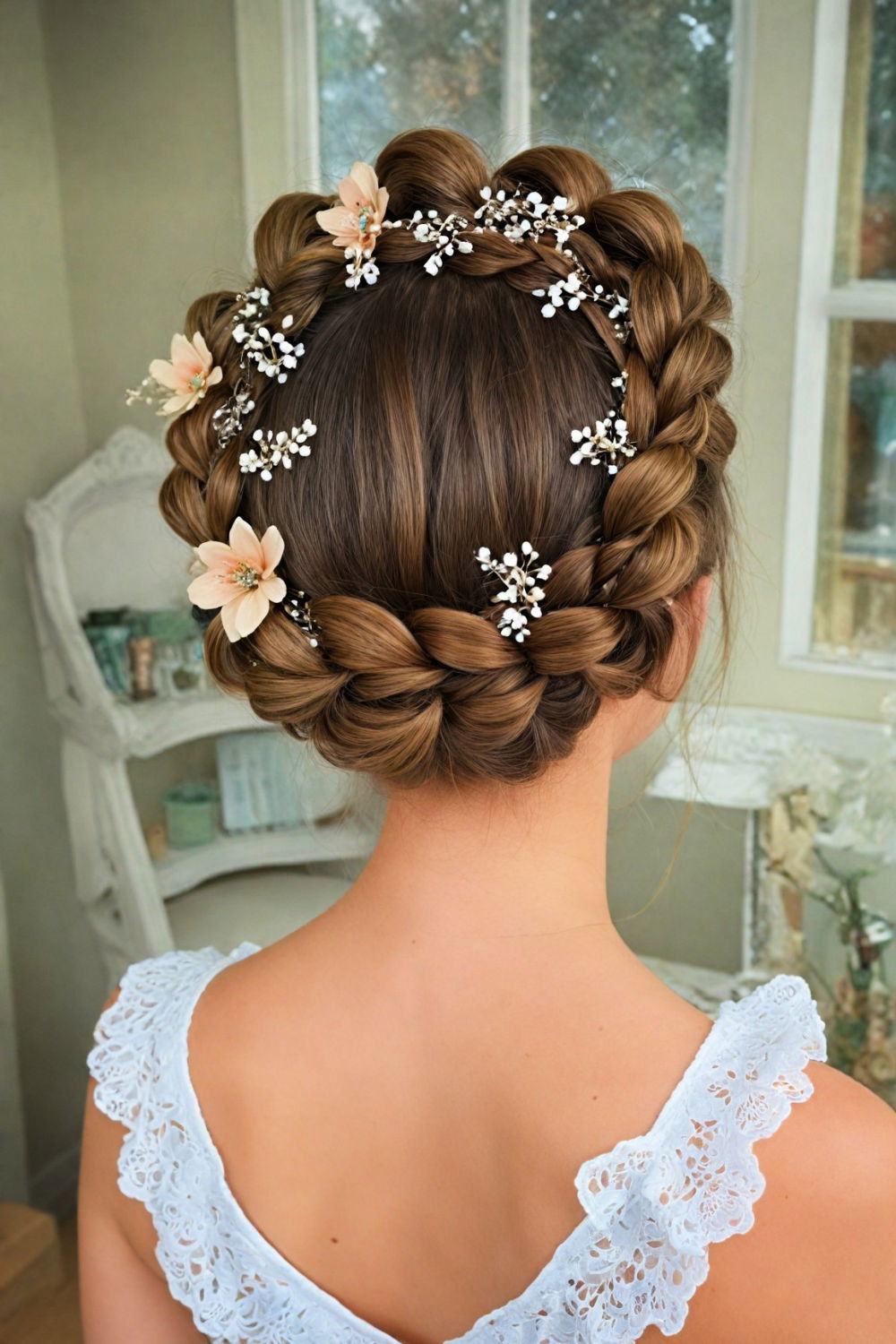 comfortable and stylish braided crown hairstyle