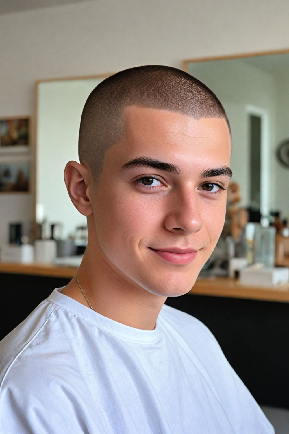 cool buzz haircut for teens