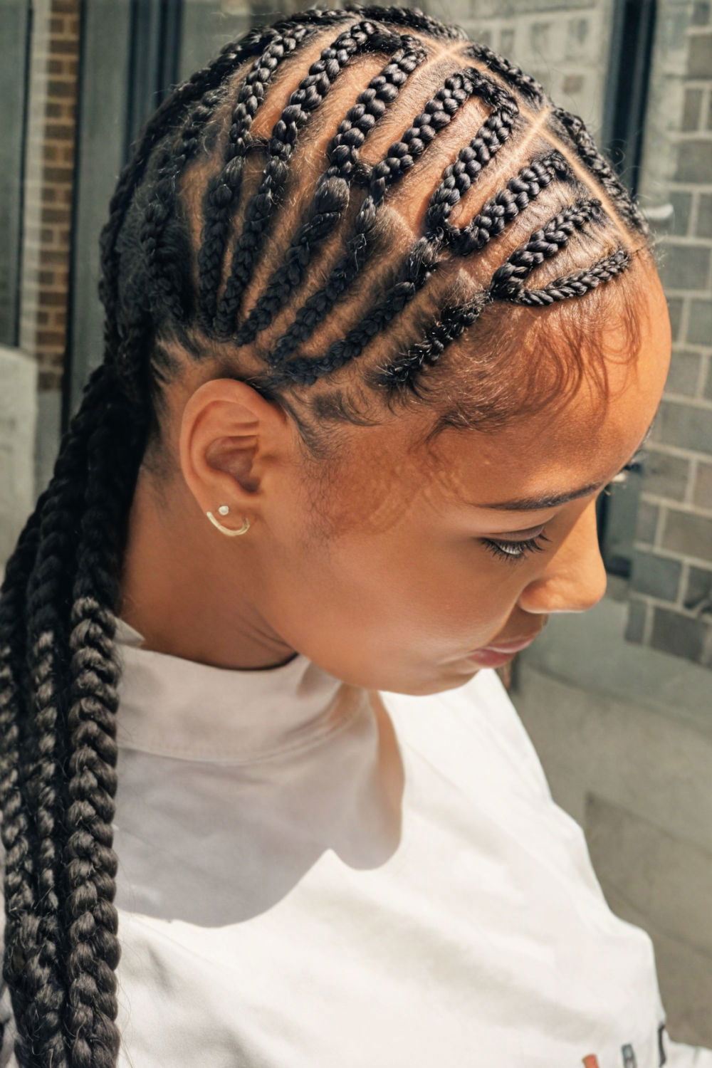 create zig zag part box braids