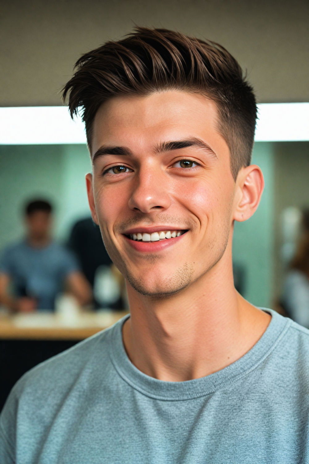 crop top fade short haircut for men