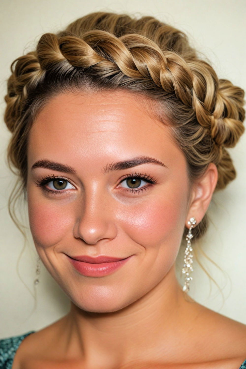 crown braid for medium length hair