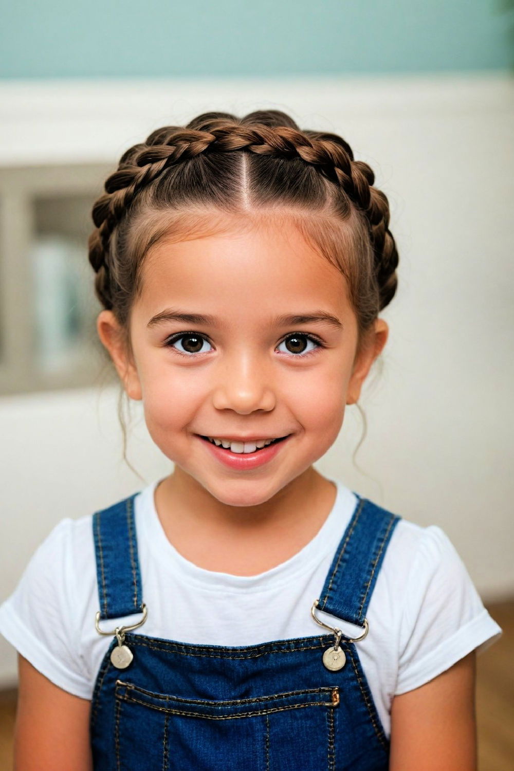 crown braid hairstyle for toddler girl