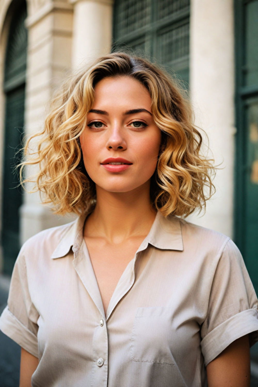 curly bob for short wavy hairstyle