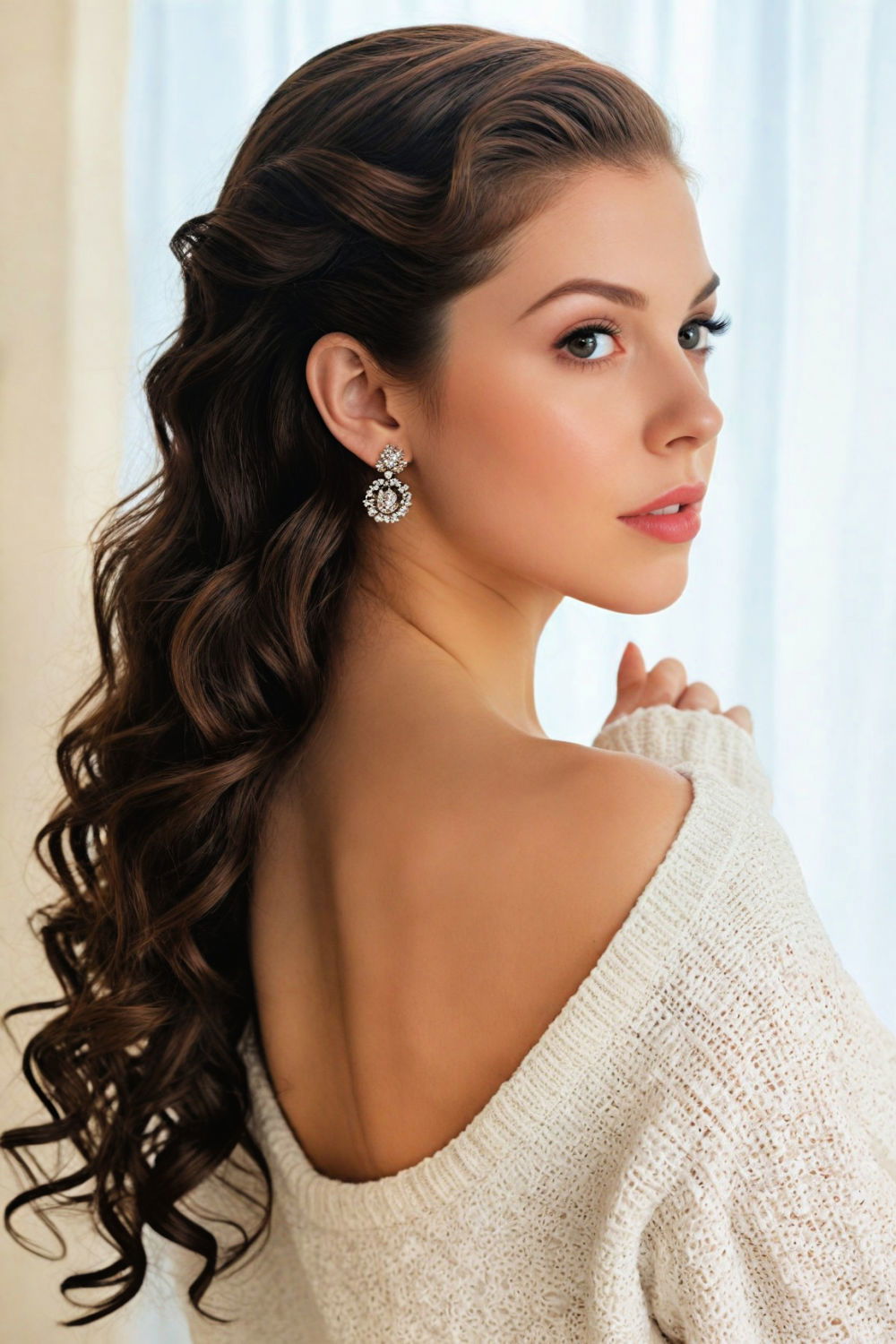 curly slicked back hair for women
