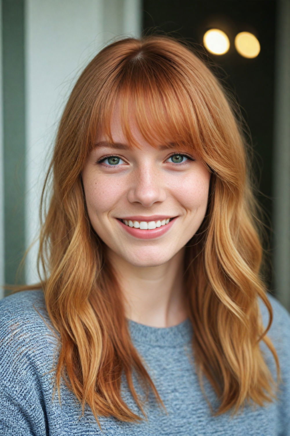 curtain bangs for long or medium length hair