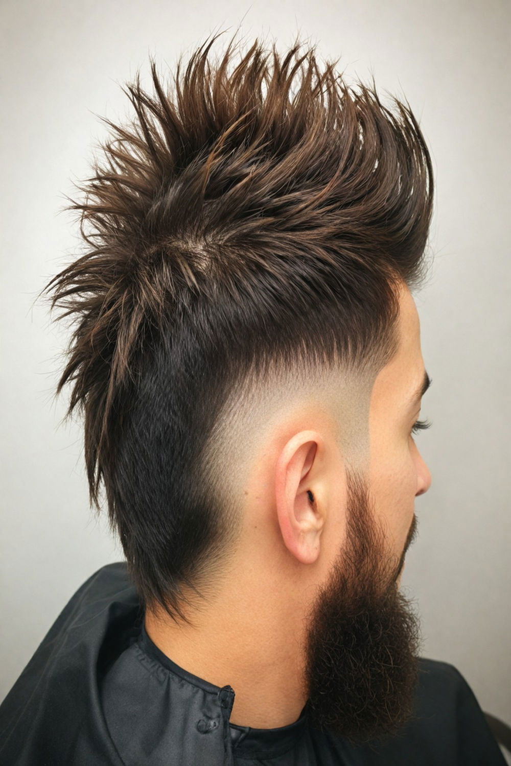 daring mohawk fade hairstyle