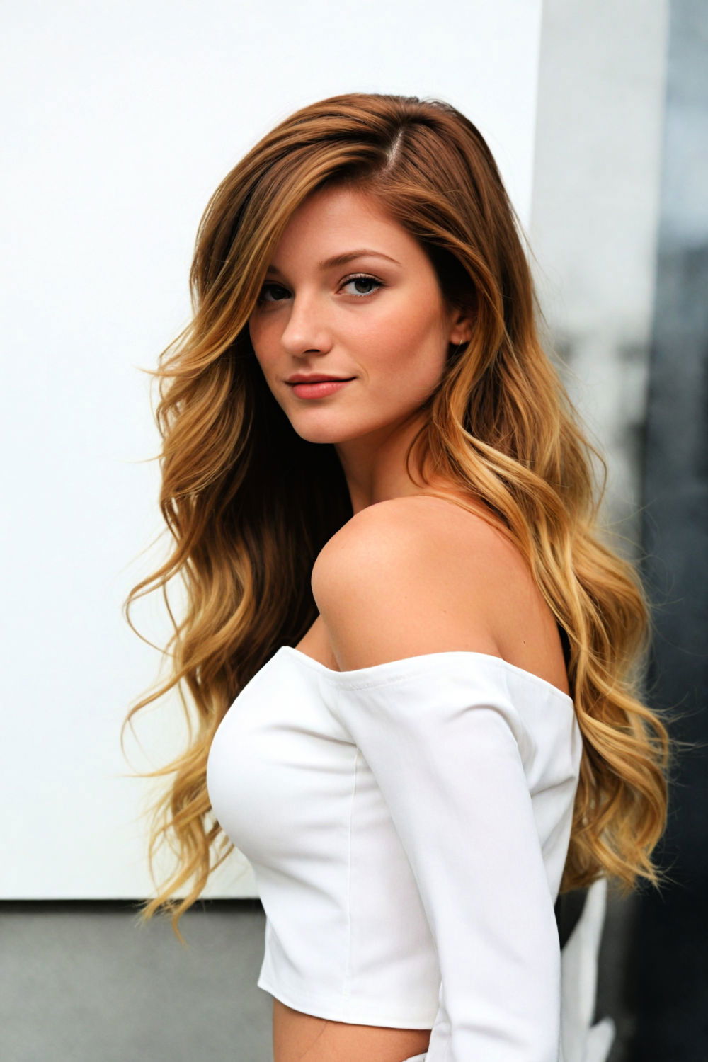 diagonal parting hairstyle for thin hair