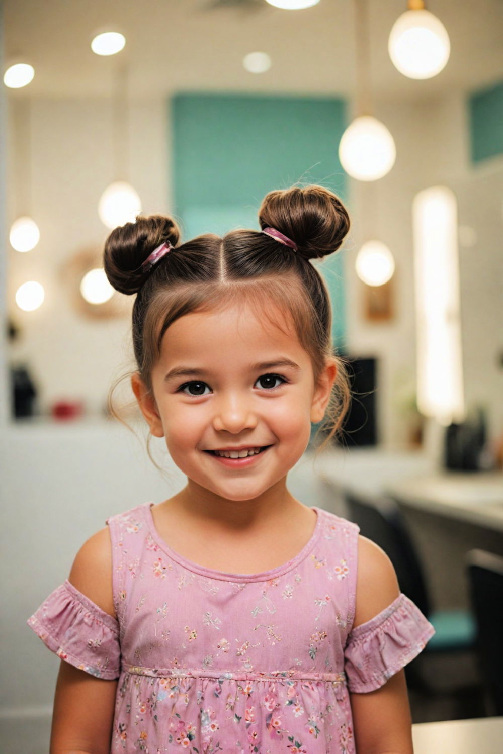 double buns hairstyle for toddler girl