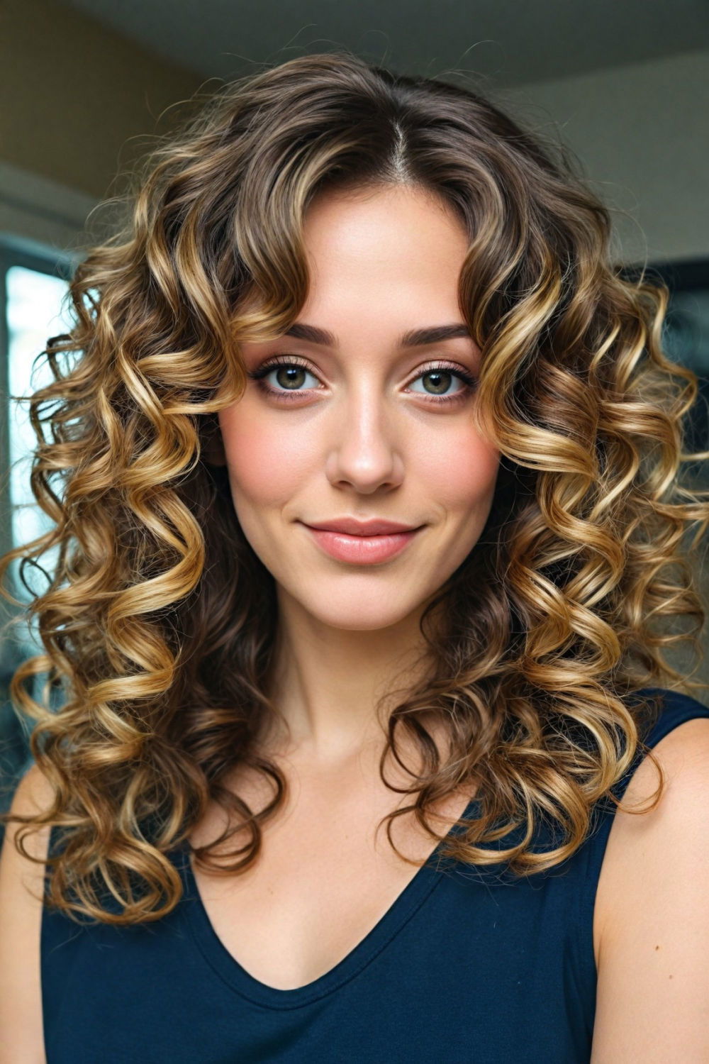 dramatic spiral curls hairstyle for a birthday party
