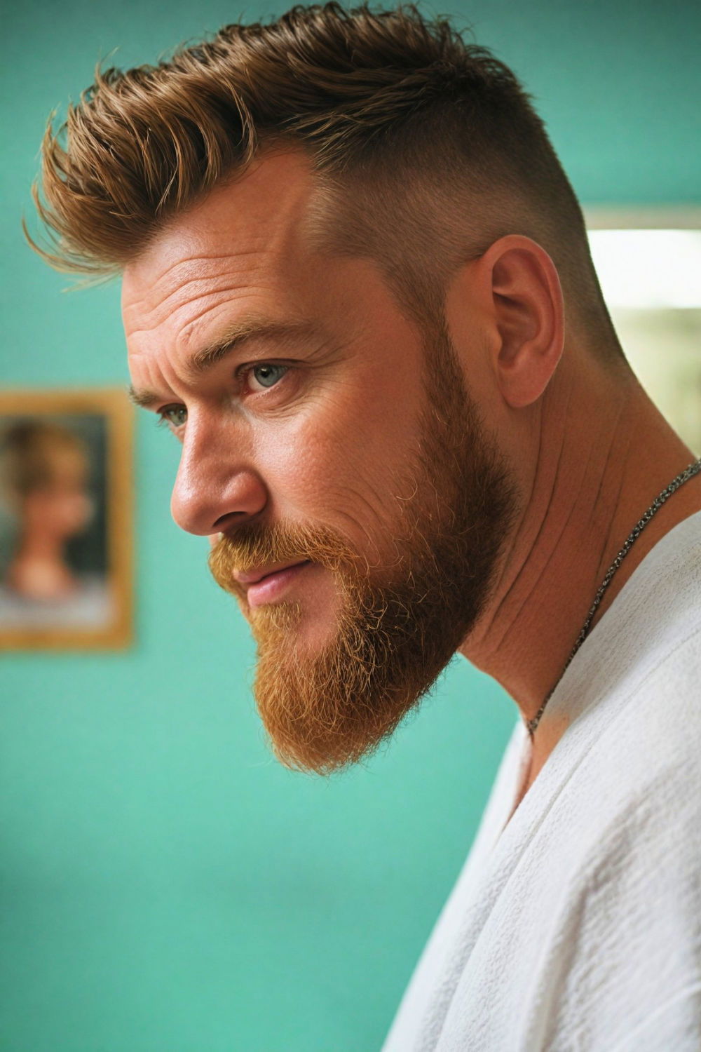 ducktail for round face men