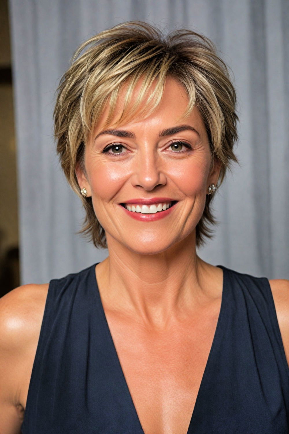 dynamic layered short haircut