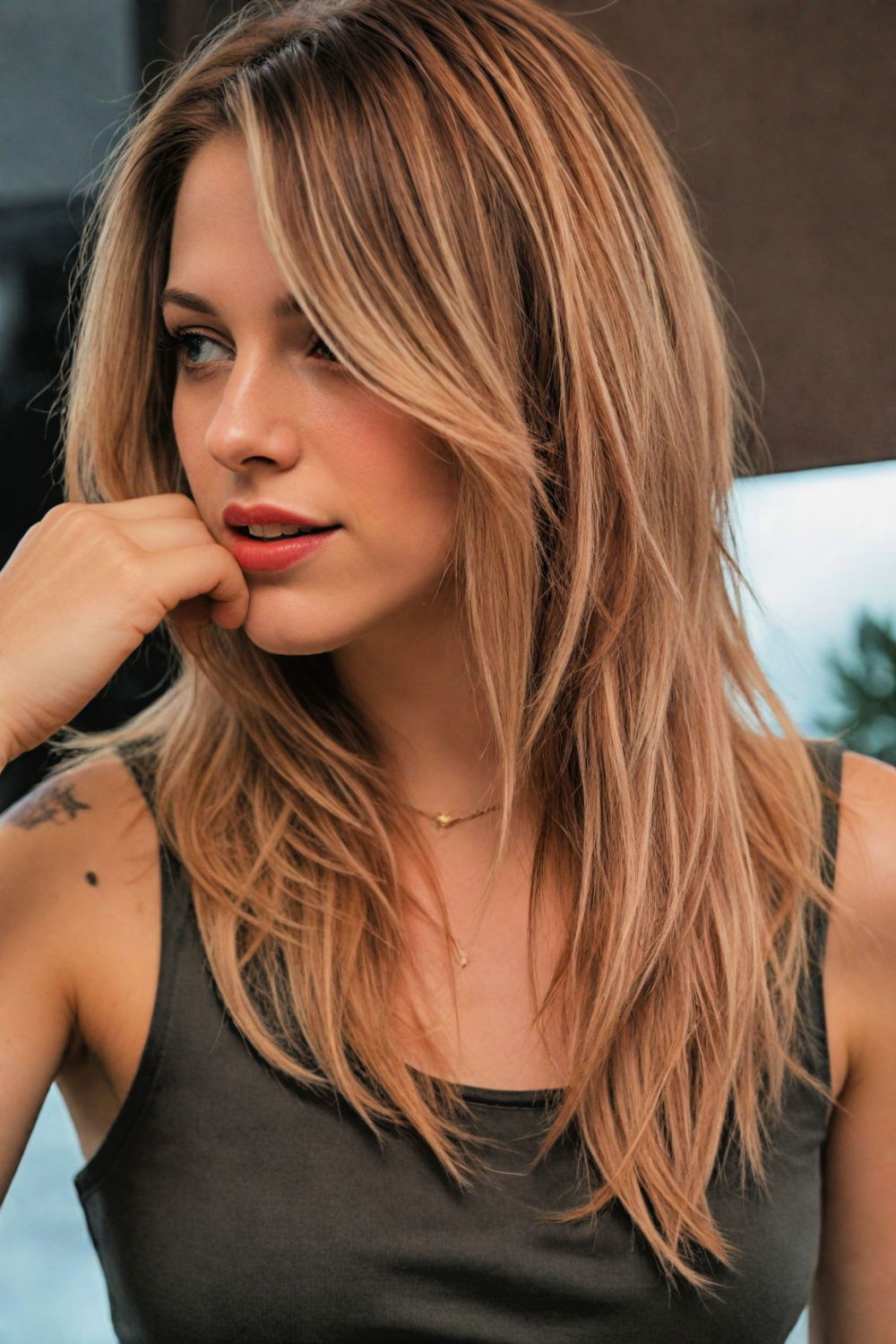 dynamic long layered haircut