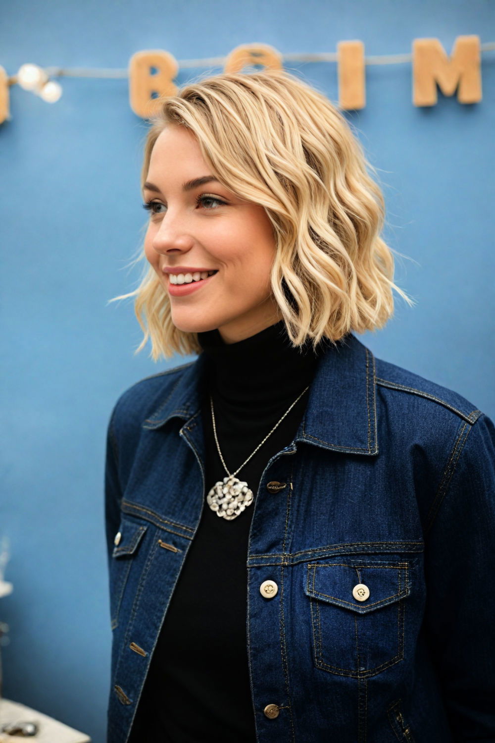 easy and fashionable tousled lob hairstyle