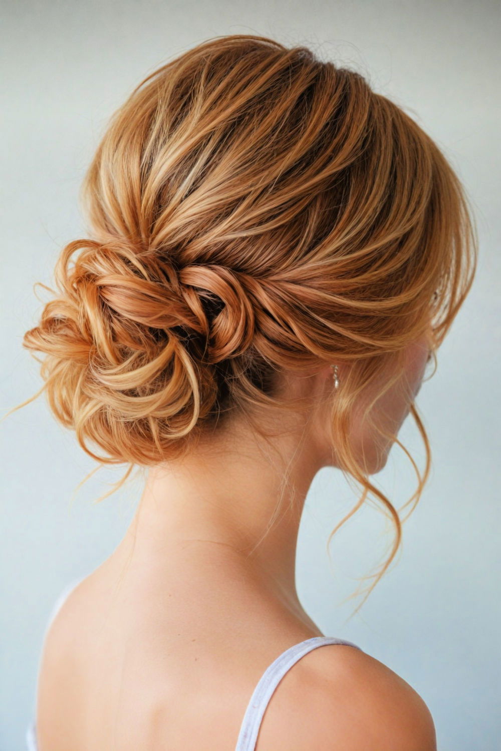 easy to create messy low bun hairstyle