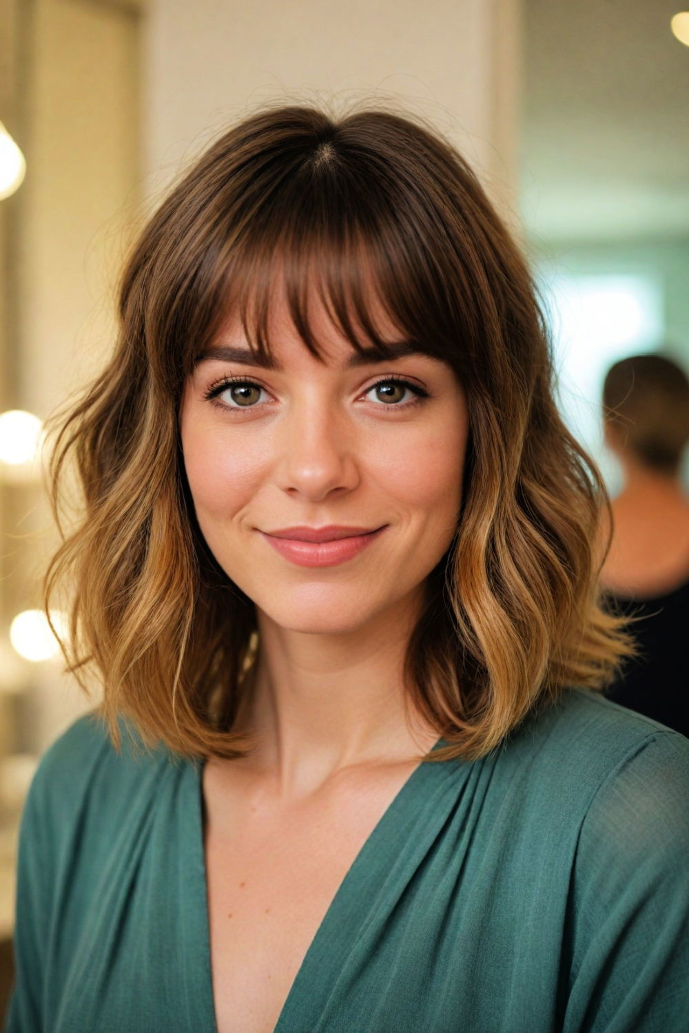 easy to maintain curtain bangs hairstyle