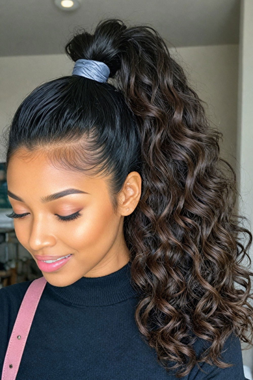 easy to style and manage casual ponytail