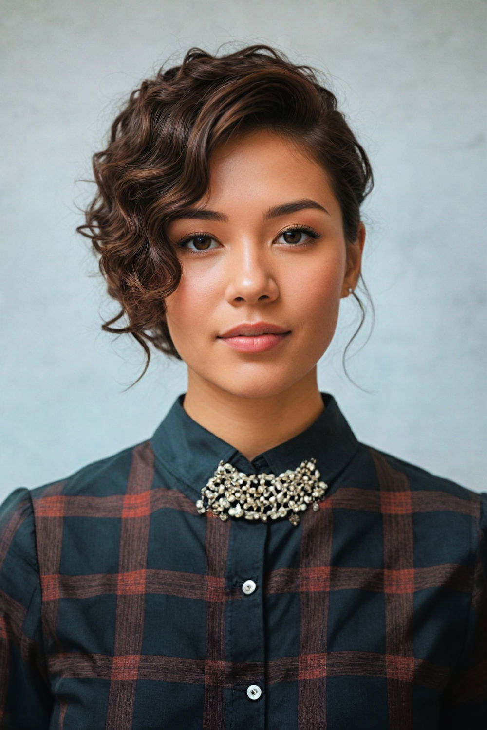 effortlessly glamorous side swept hair