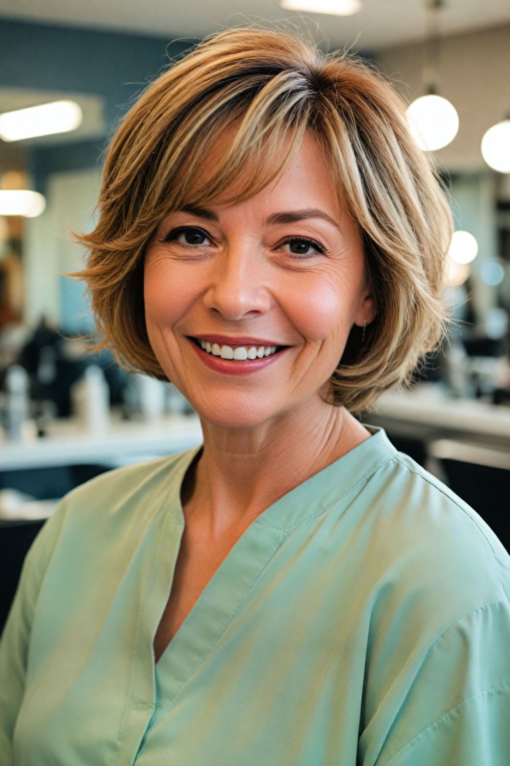 elegant and easy to manage layered bob