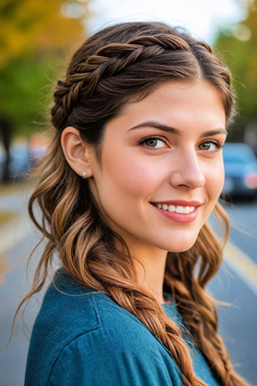 elegant braided crown updo