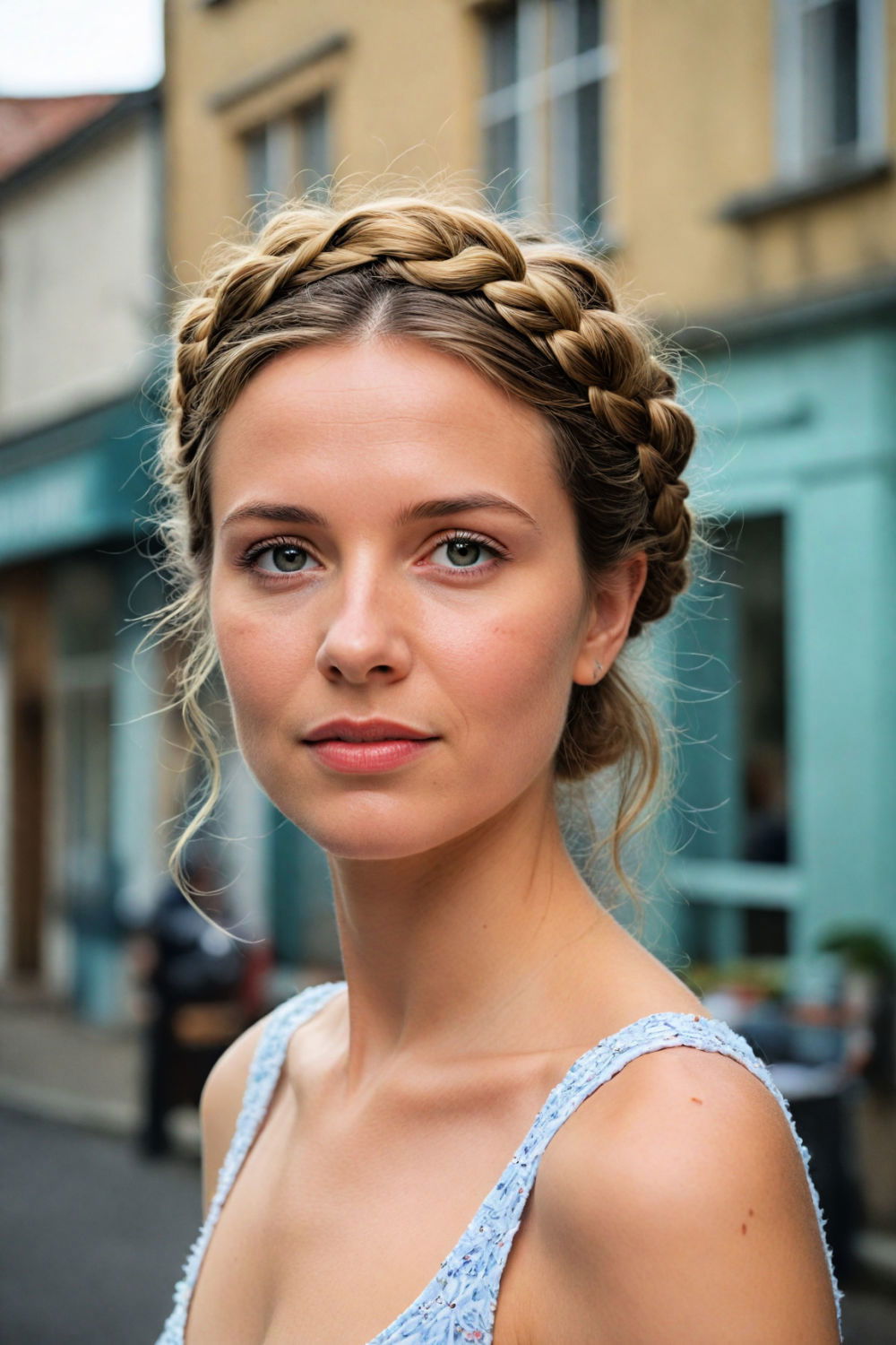 elegant crown braid hairstyle
