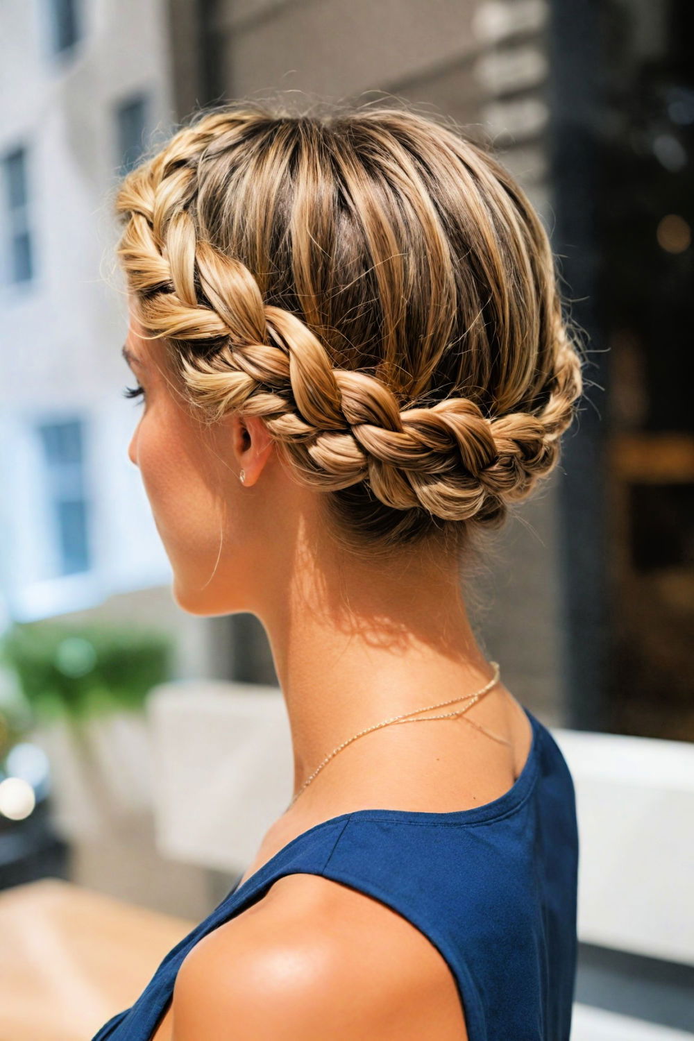 elegant halo braid hairstyle