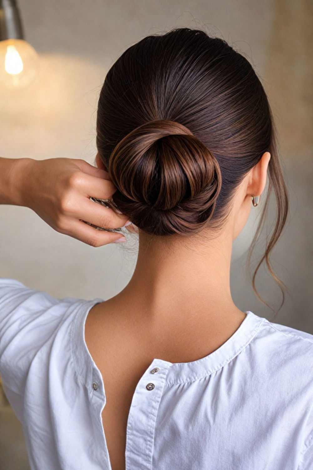 elegant low bun hairstyle
