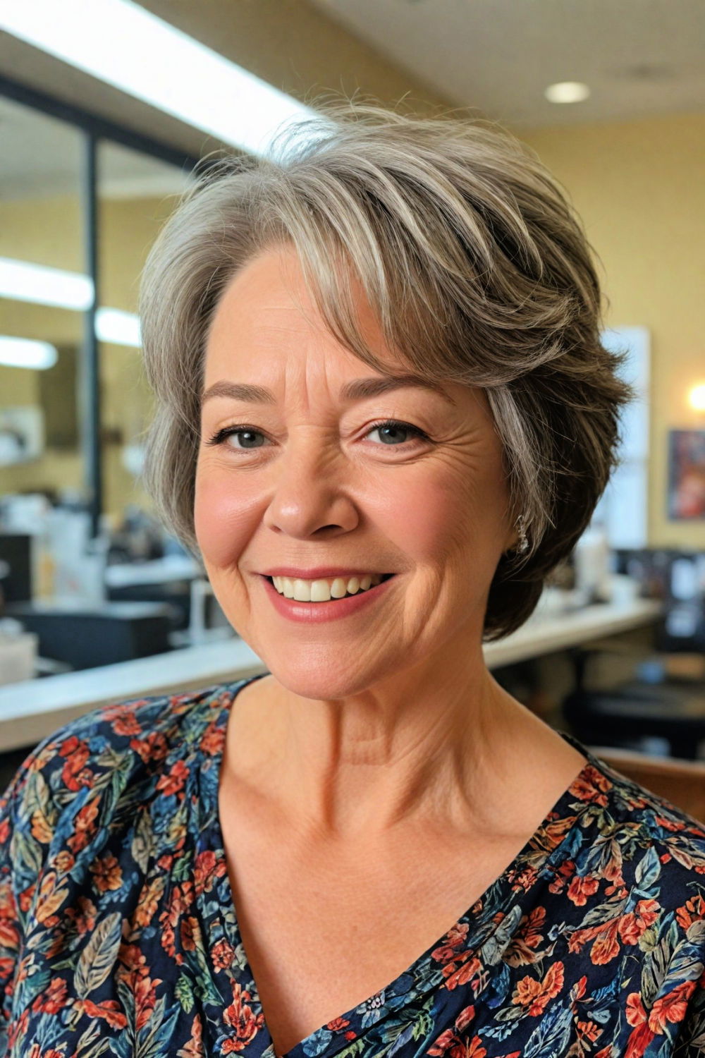 feathered bob haircut for women over 70