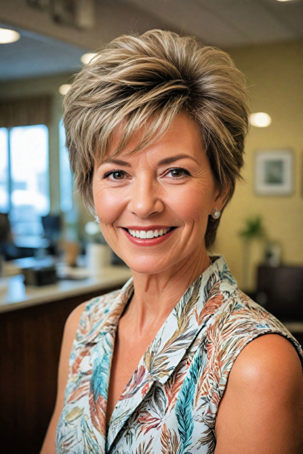 feathered hairstyle stylish yet manageable cut