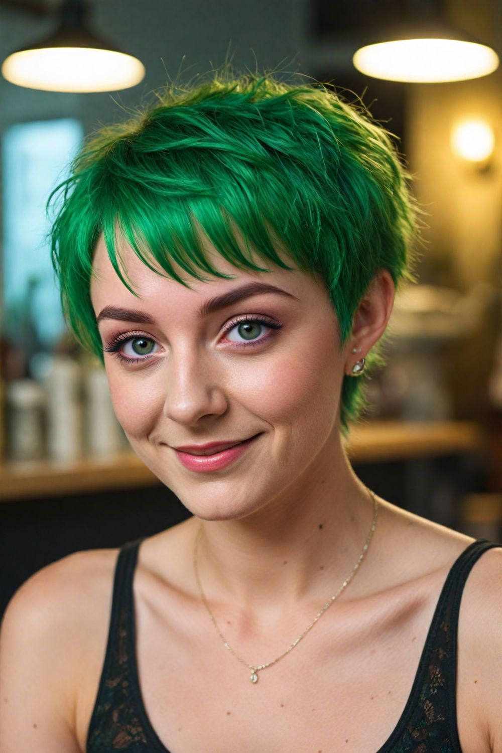 feathered pixie cut for a soft and elegant look