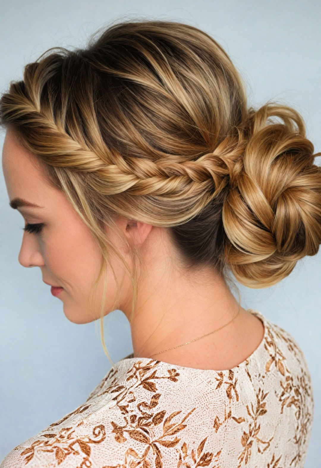 fishtail braid bun hairstyle