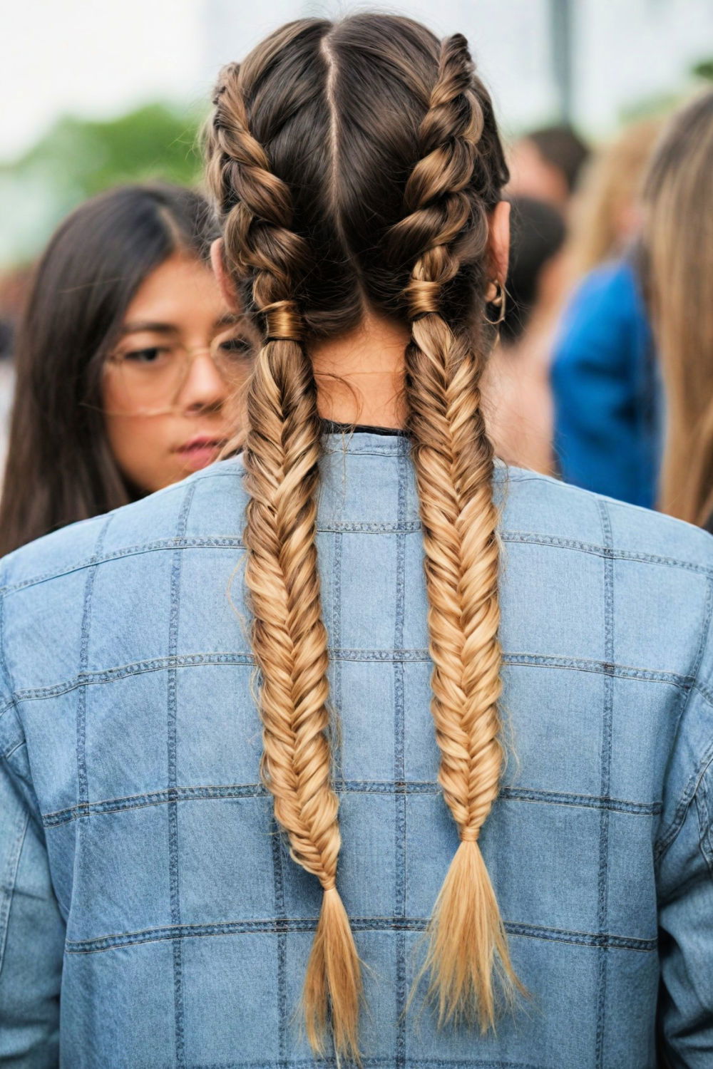 fishtail braid concert hairstyle