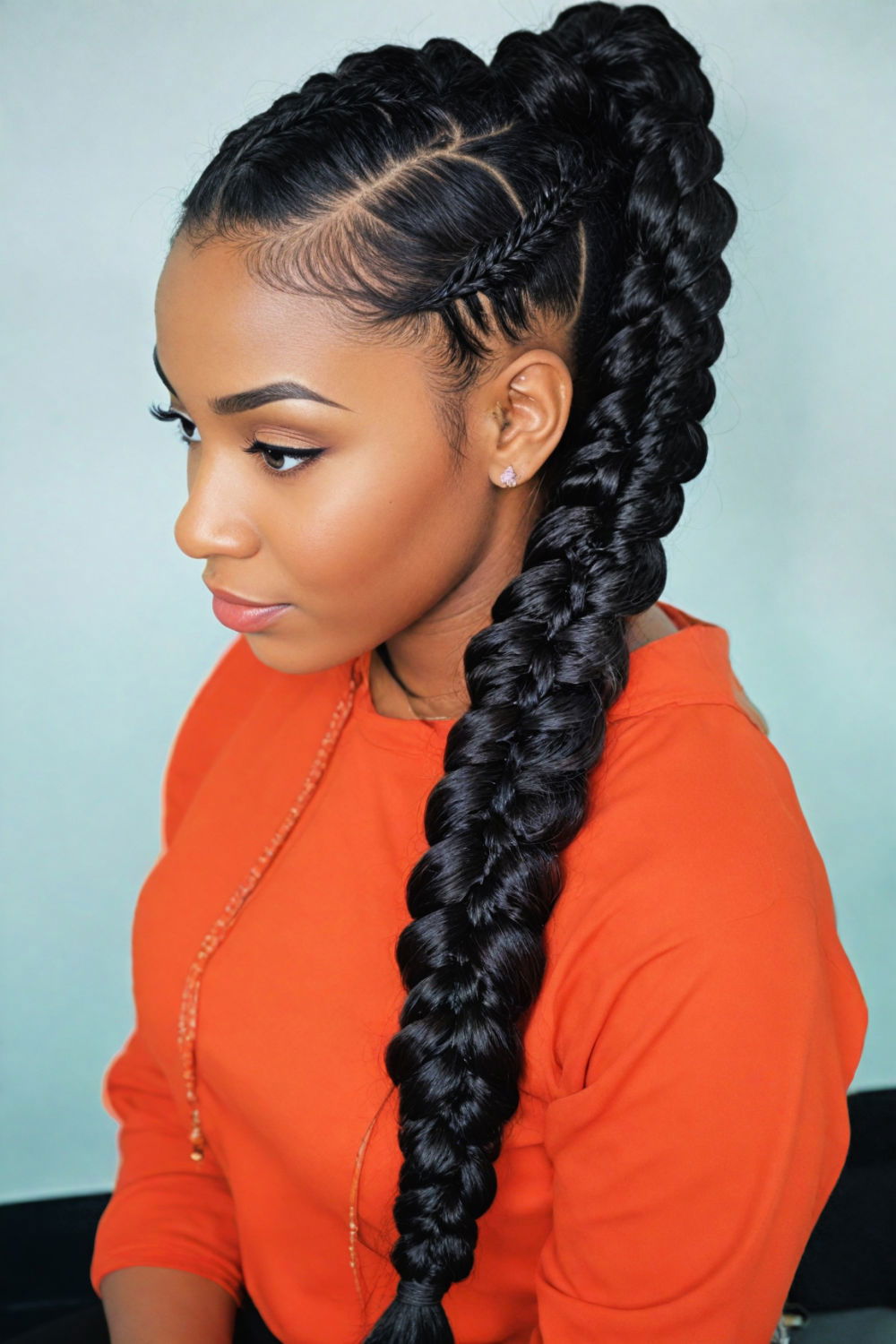 fishtail braid hairstyle for effortlessly chic vibe