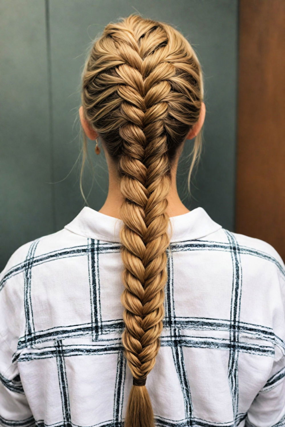 fishtail braid sporty hairstyle