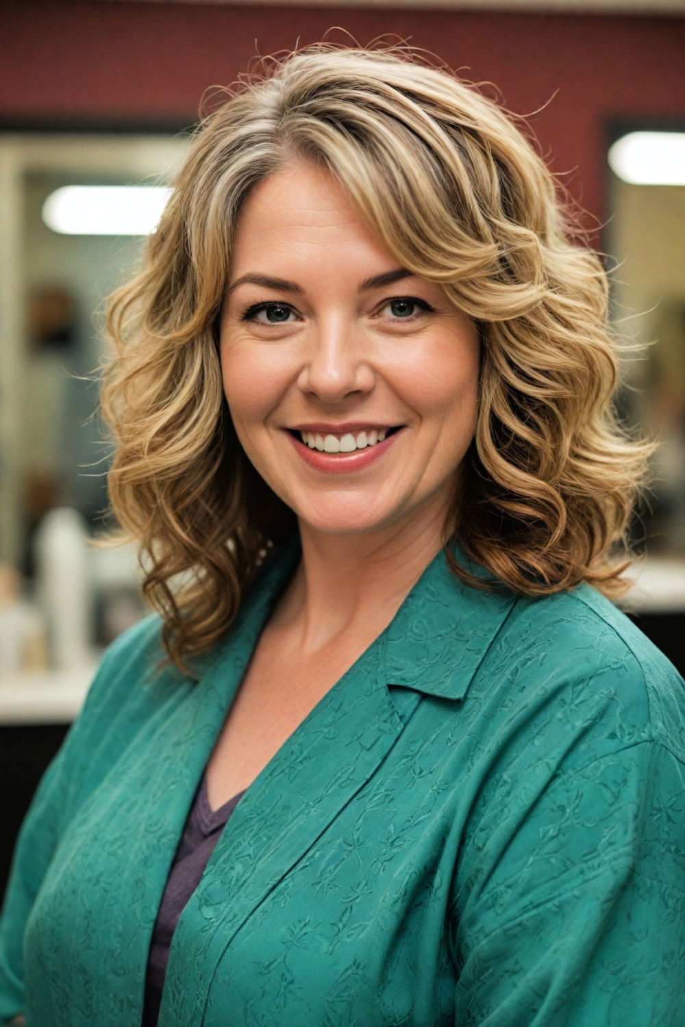 flipped out layers hairstyle for overweight women