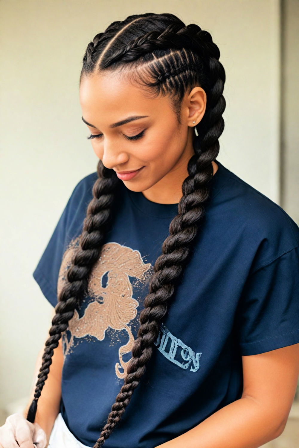 french braid baddie hairstyle