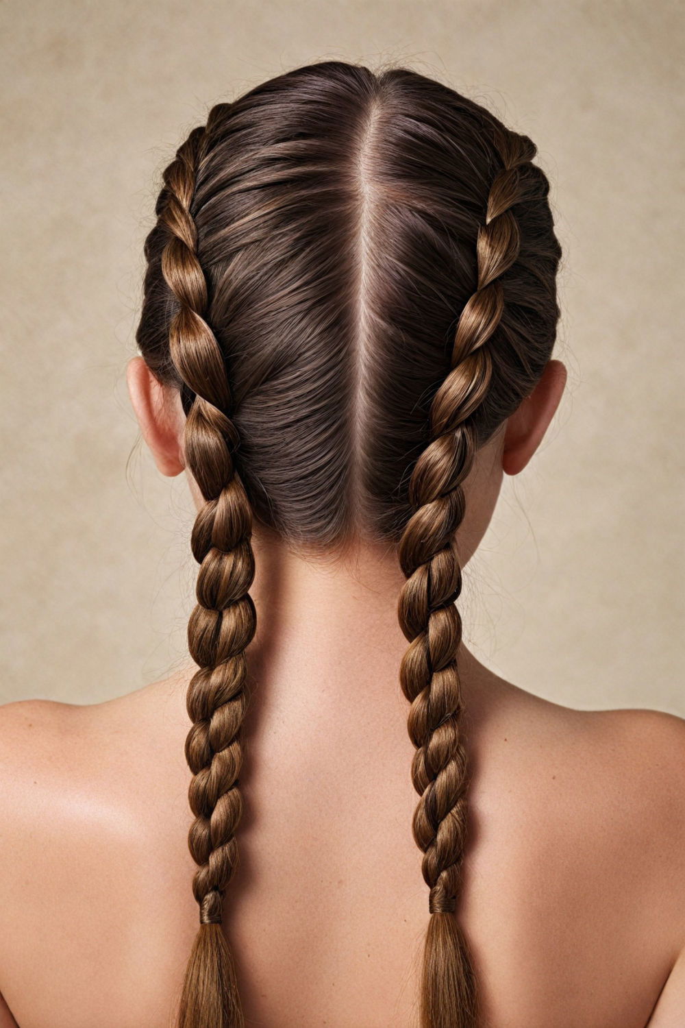 french braid pigtails hairstyle