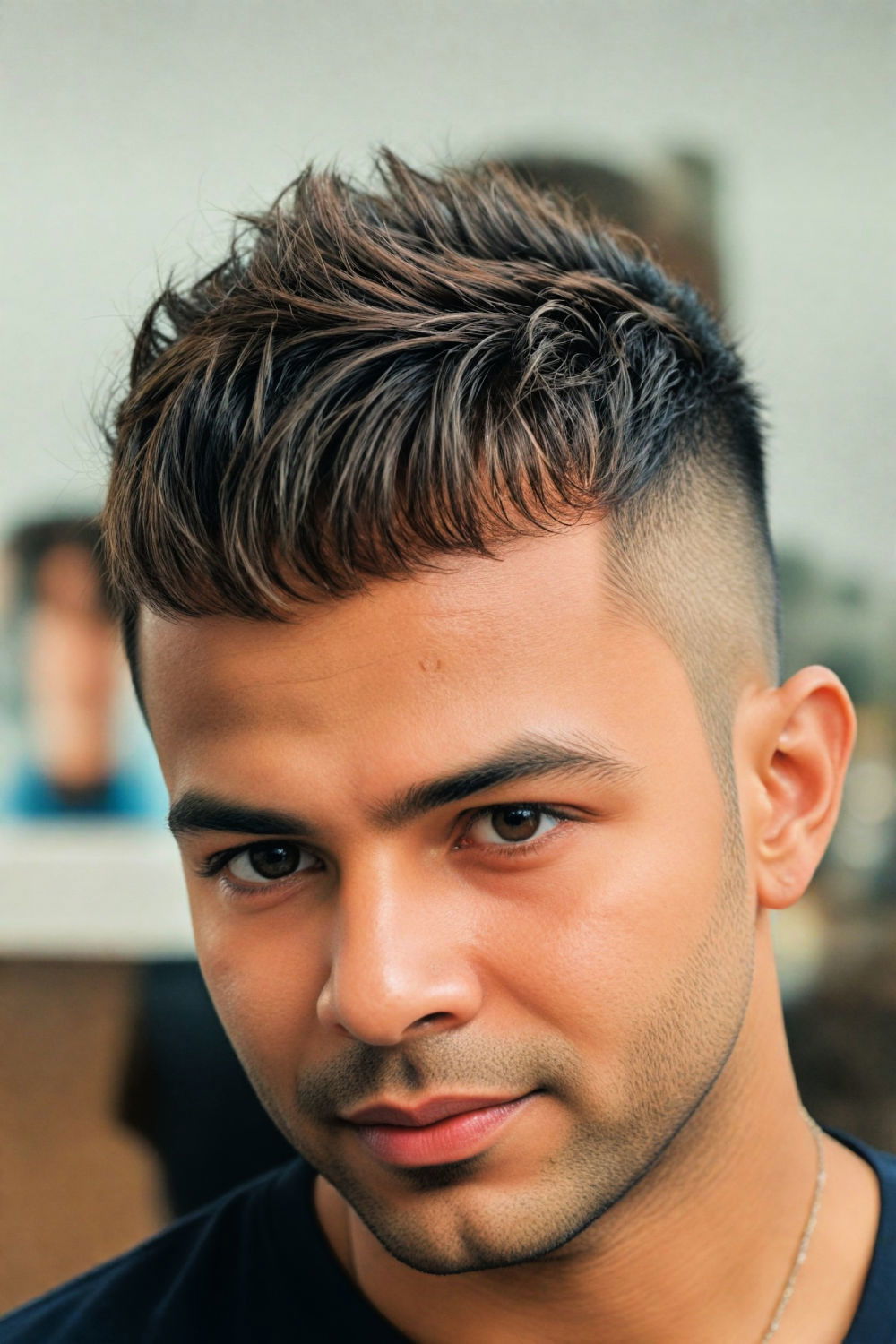 french crop haircut for round faces men