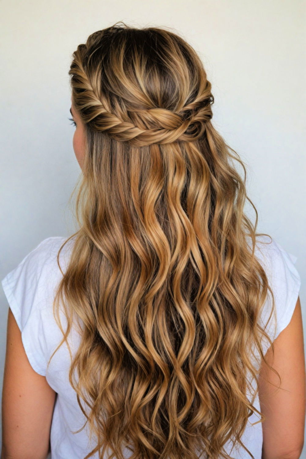 french girl half up half down hairstyle