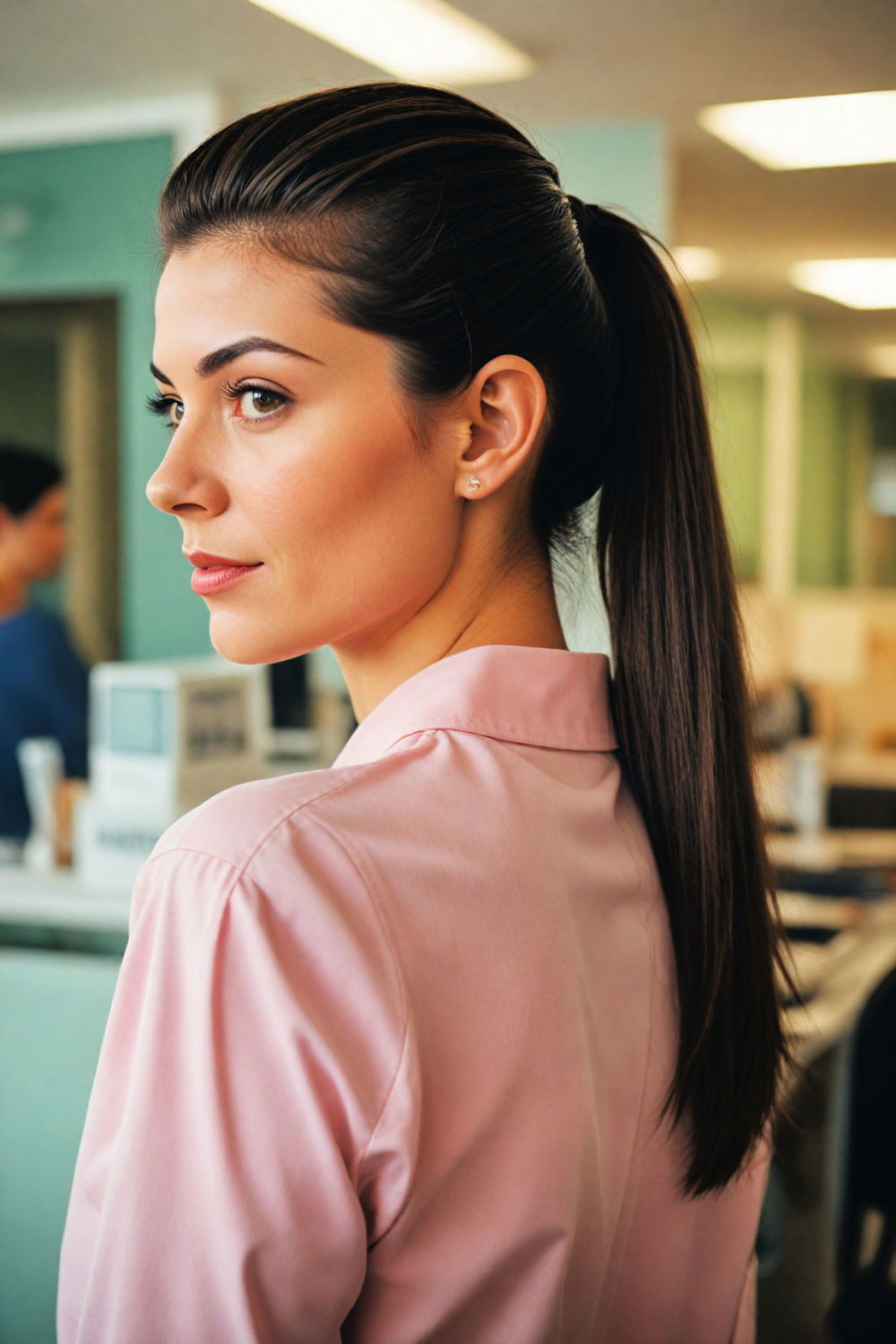 french sleek ponytail hairstyle