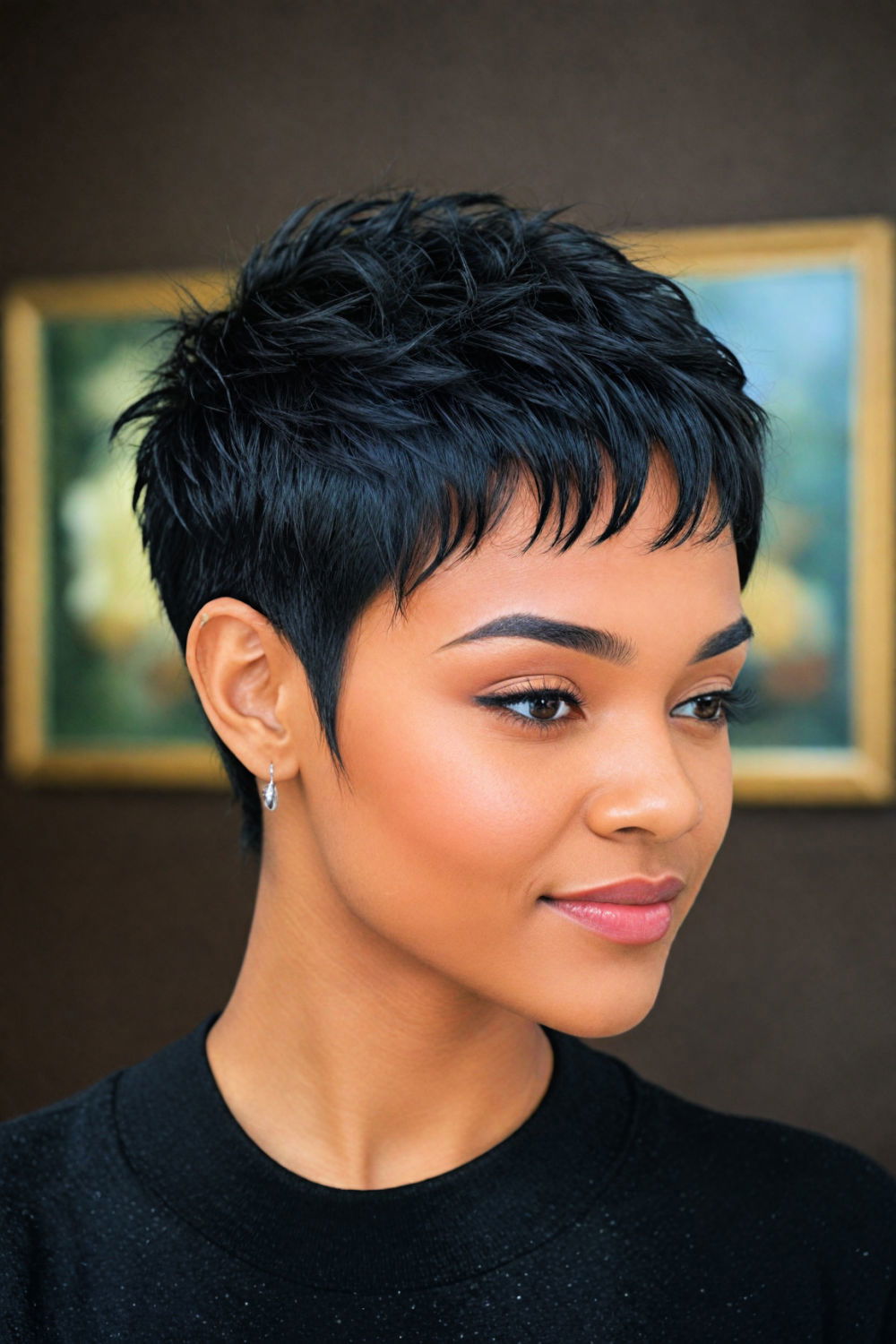 frosted tips pixie cut easy to manage hair