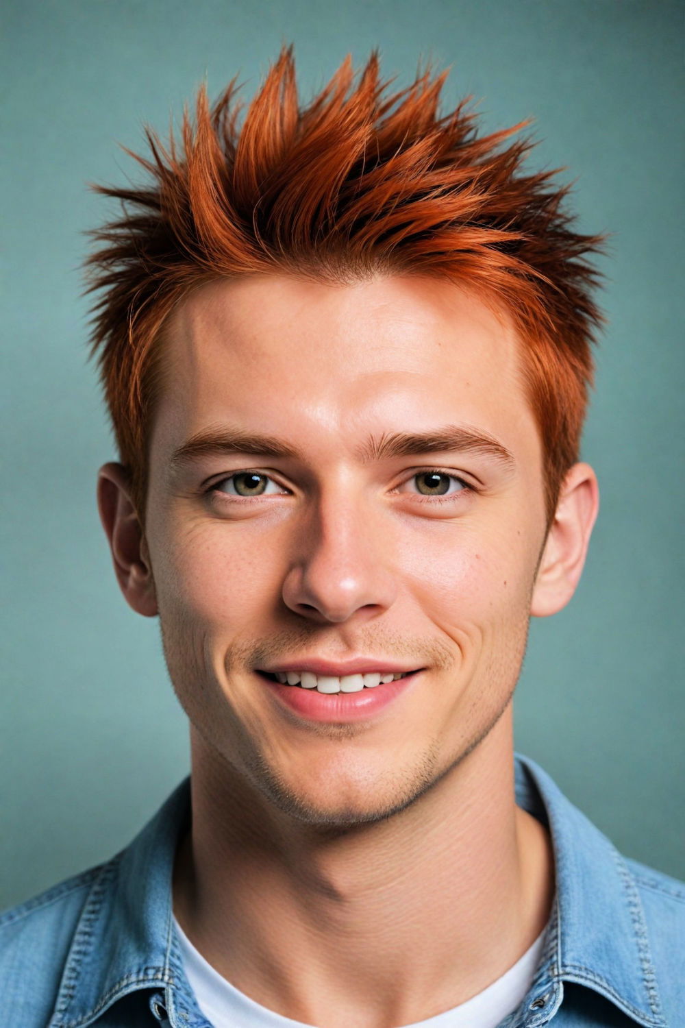 fun and spiky hairstyle for men with big forehead