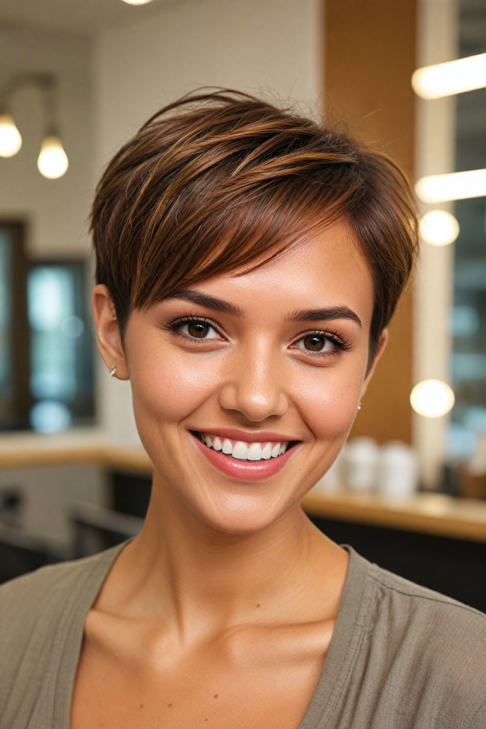 fun two tone pixie cut
